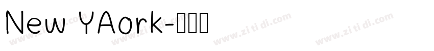 New YAork字体转换